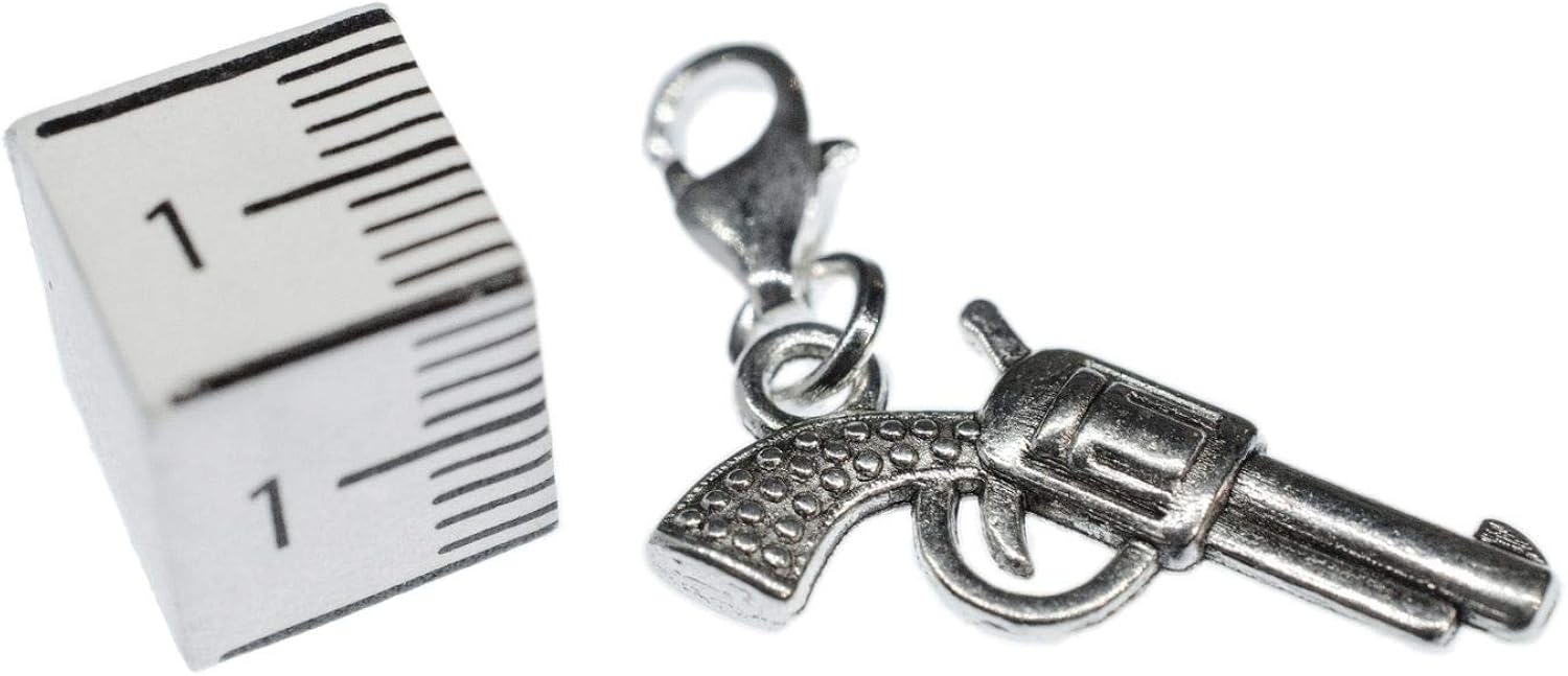 Miniblings Gun Charm Pendant Bracelet Wristlet Western Colts Revolver Cowgirl, Multicolored, 22mm - Image 3