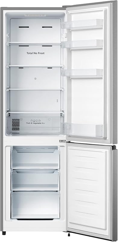 RB329N4ACE Frigorifero Combinato a libera installazione, Total No frost con ventilazione multiflow, Inox Look, Altezza 180 cm, capacità netta 255 L