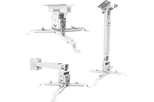 Tonalee Projector Mount Wall or Ceiling Projection Mount Bracket with Adjustable Height and Extendable Arms Mount for Home an