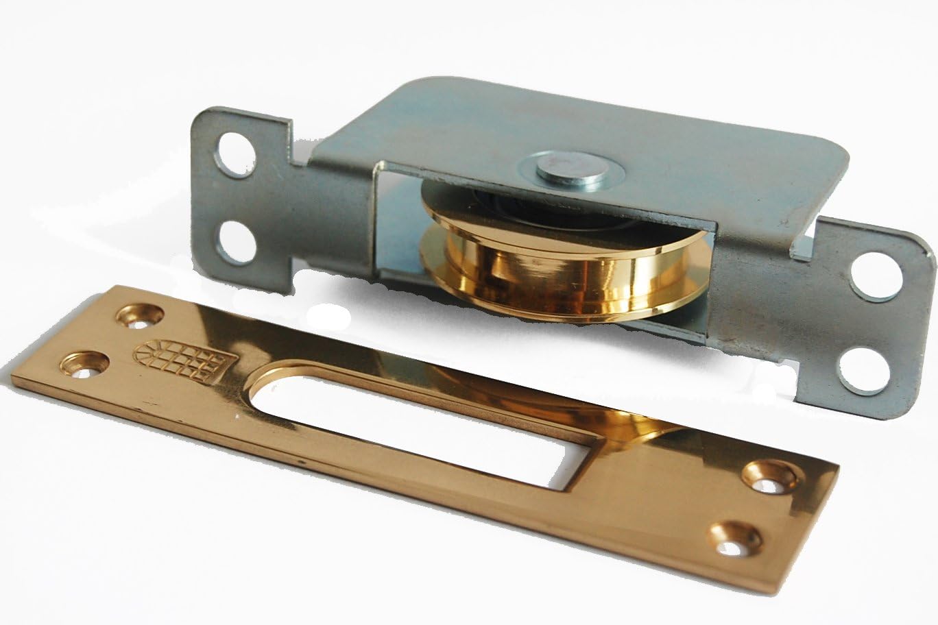 Heavy Duty Sash Window Pulley Wheel. Polished Brass Amazon.co.uk DIY