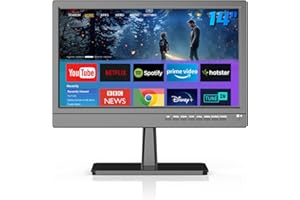 Feihe 14 inch Small Smart TV Built-in APP, HD Flat Screen Android TV with ATSC Tuner for Home, Kitchen, RV Camper