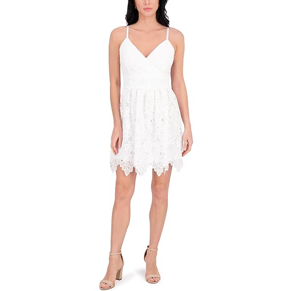 Amazon.com: Gabby Skye Women's Halter Lace Dress, Ivory, 10 : Clothing,  Shoes & Jewelry