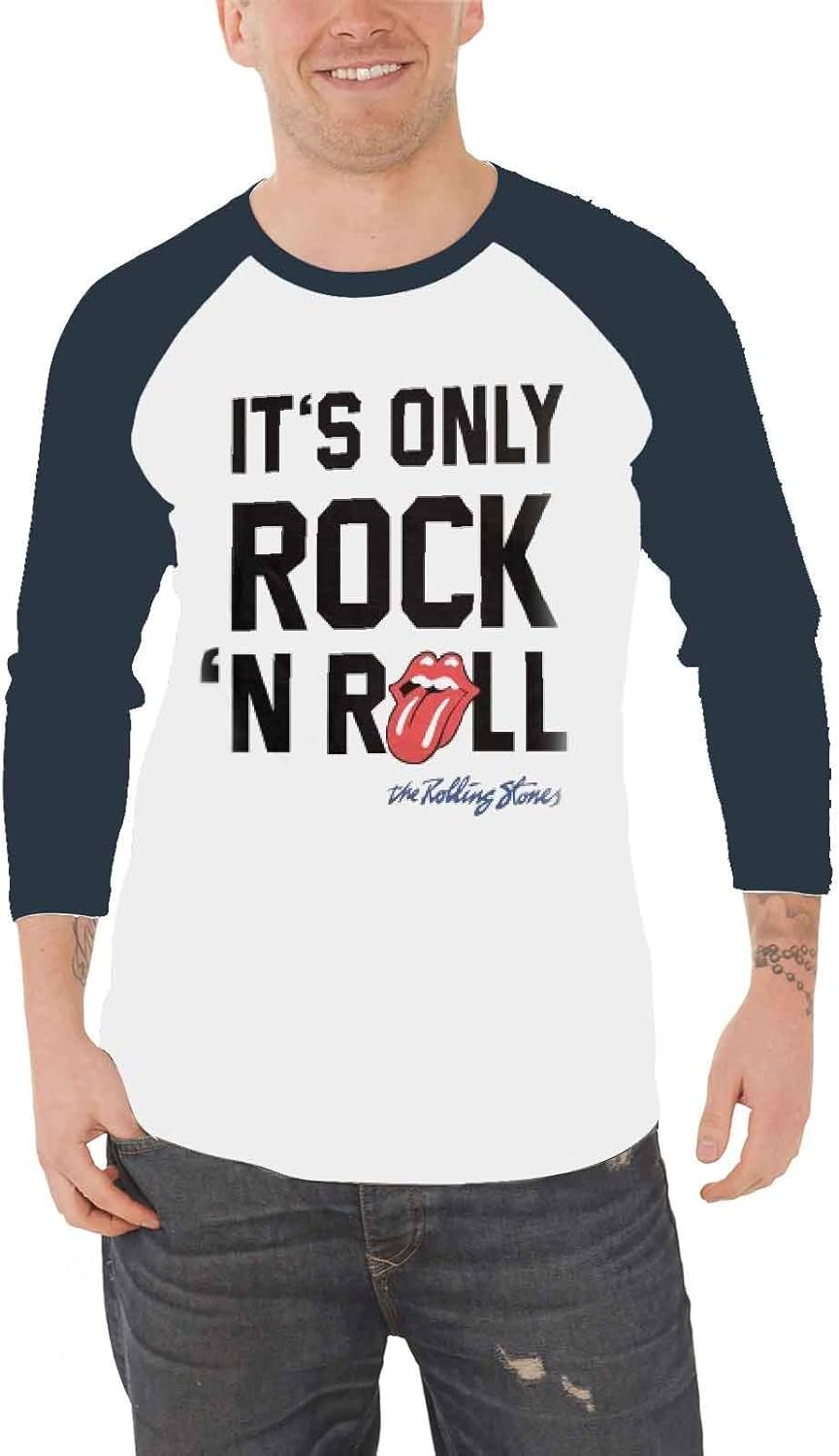 Rolling Stones Official T Shirt Its Only Rock N Roll Baseball 3/4