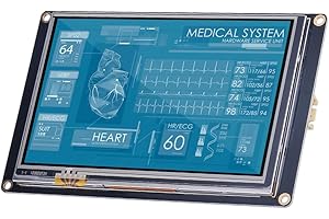 Nextion HMI Display 5.0″ Enhanced NX8048K050 Resistive LCD-TFT Touch Screen 800 * 480, with RTC Function and 8 Digital GPIOs, Suitable for Beauty Device, 3D Printer, etc.