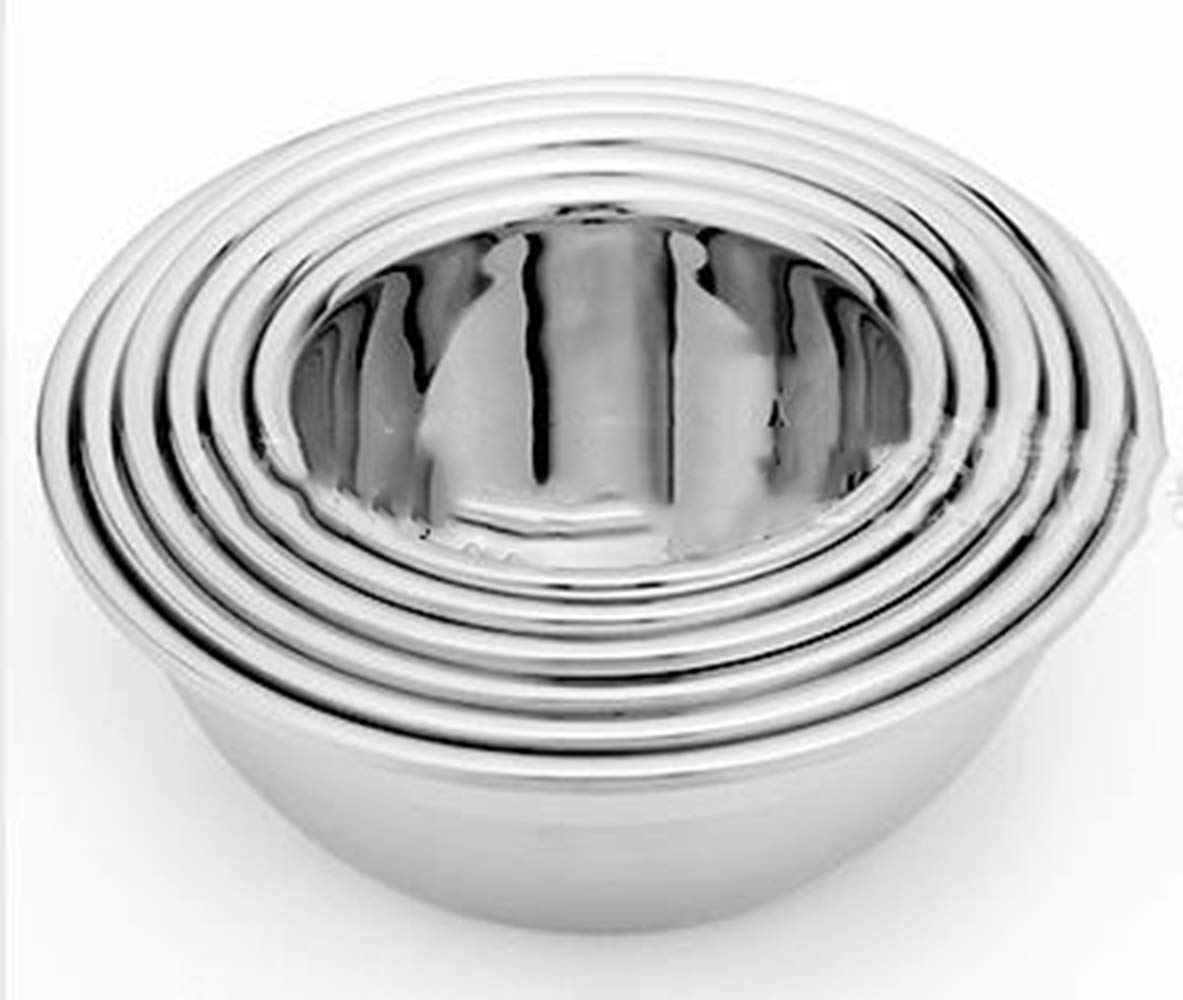 6 cuencos de acero inoxidable para ensalada, 20 cm, 22 cm, 24 cm ...