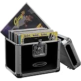 KROM Series Black Stackable Record/Utility Case for 70 12" Vinyl Records &amp; LPs