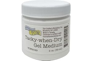 THE CRAFTER'S WORKSHOP The Crafters Workshop Tacky-When-Dry Gel Medium, Adhesive for Foil Art Projects, Gilding, Glitter, or Paper, 2-oz Jar
