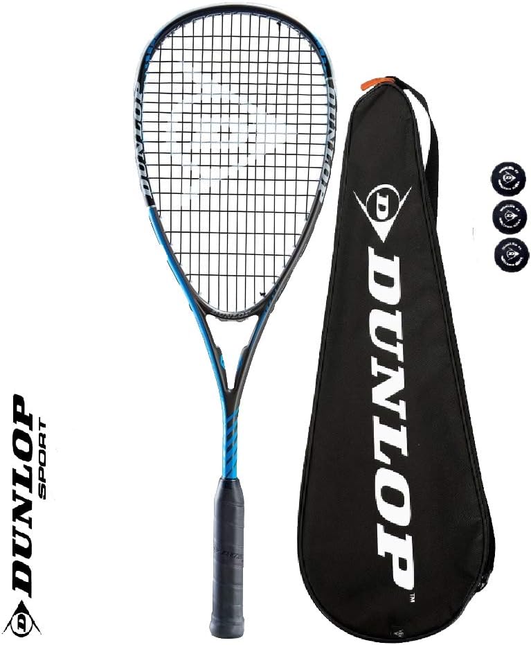 DUNLOP Blackstorm Power 3.0 Squash Racket + Balls (Options Available)