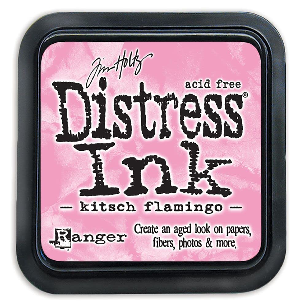 Tim Holtz - Distress Ink Pad - Kitsch Flamingo, 3 x 3