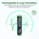 HiQuick 16 x AAA 1100mAh Rechargeable Batteries & 8-Bay Charger Combo view 8