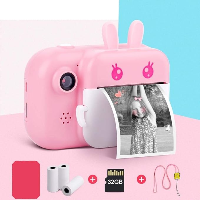 Cimoto Appareil Photo NuméRique DIY InstantanéE en Couleurs Imprime Appareil Photo Enfant pour