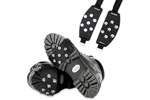 WVD Anti Crampons for Winter Boots, Silicone and Velcro Ice Cleats for Winter Boot, Crampons Hiking Road Specific Traction Ai