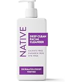 Native Deep Cleansing Facial Cleanser, for Oily to Combination Skin, Sulfate Free, with Salicylic Acid and Eucalyptus, Dermatologist Tested, 12.5 FL Oz