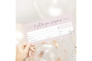 Bliss Collections Blank Gift Certificate, Hello Gorgeous, Card and Paper Vouchers for Small Businesses, Hair Salons, Beauty Bars, Restaurants, 4"x9" Heavyweight Cards (25 Certificates)