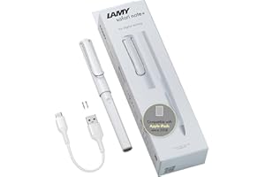 LAMY Safari Note+ White iPad Pen - Stylus Pen with Palm Rejection, tilt Sensitivity & Ergonomic Grip - Compatible with Variou