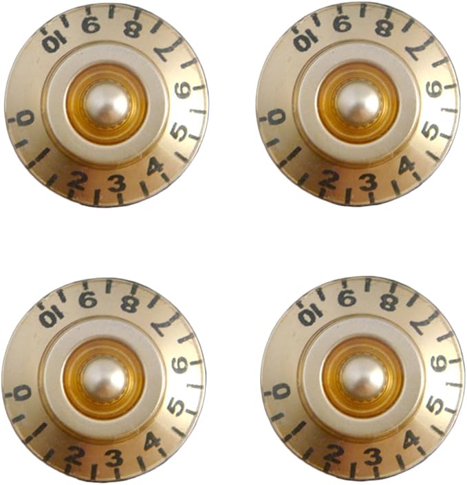 Top Hat Gold Transparent Volume Tone Speed Control Knob for