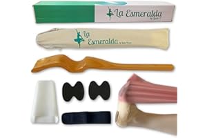 La Esmeralda Ballet Professional Wooden Pine Foot Stretchers Set for Dancers, Elastic Stretch Band, Two Pads, Leg Strap, Carry Bag and Gift Box.