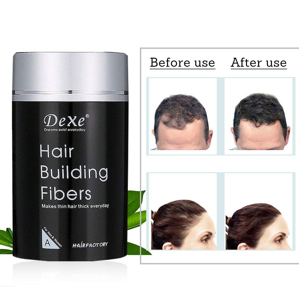 Hair Building Fiber,Thinning Hair and Bald Spots Hair Loss Concealer for Women and Men-Immediate Effect (Dark Brown)