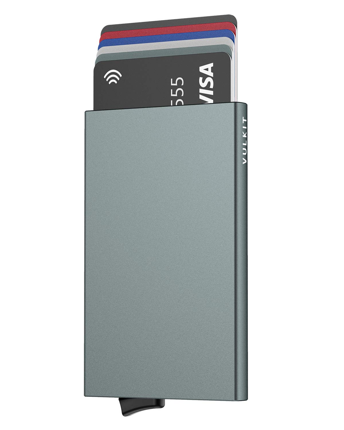 VULKIT Men's or Women's Automatic Metal Credit Card Holder Pop Up Credit Card Holder RFID Blocking