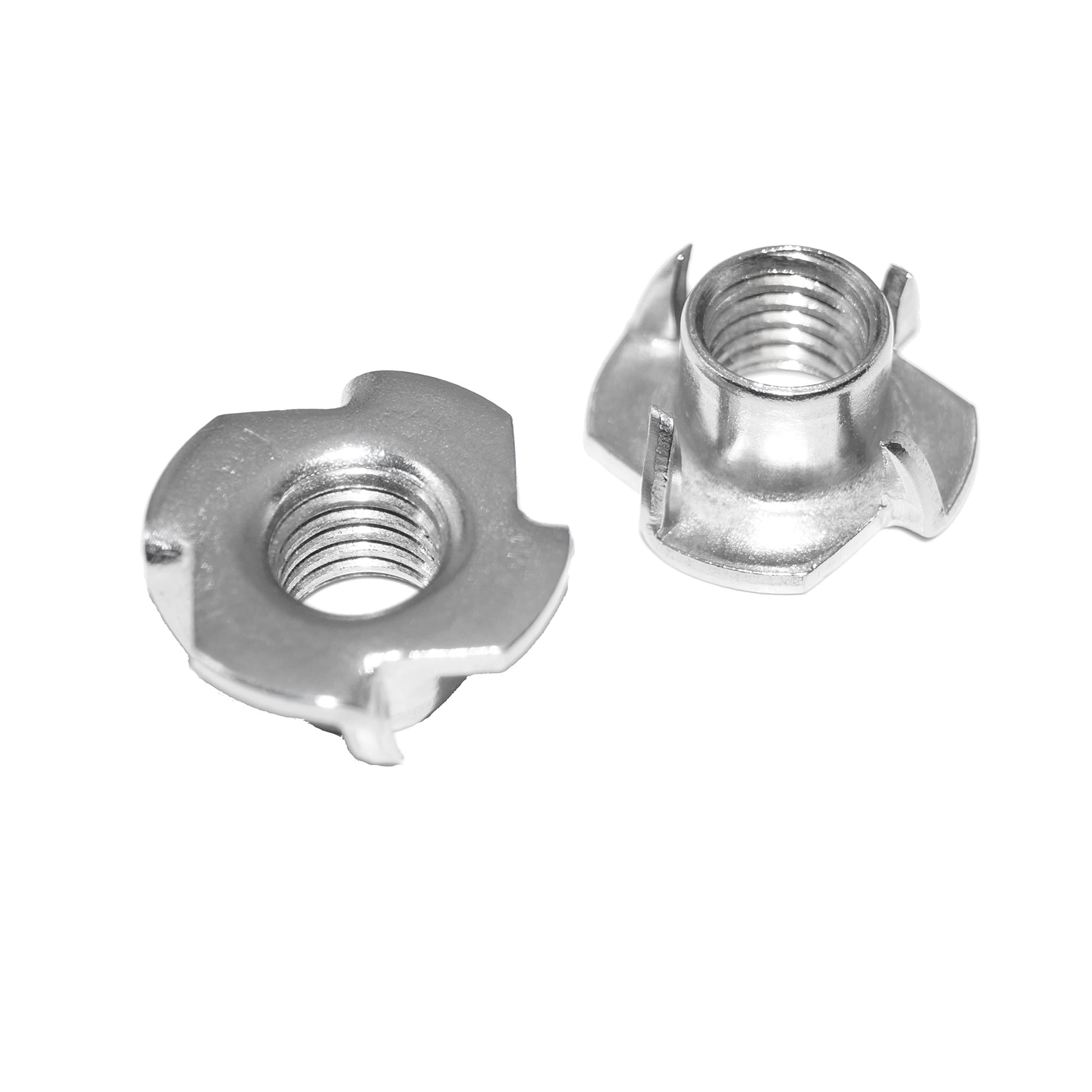 Drive-in Nuts M10 Stainless Steel Pack of 10 with 4 Drive-in Tips Made of V2A A2 Stainless Steel for Wood