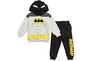 DC Comics Justice League Superman Batman Fleece Pullover Hoodie and Pants Outfit Set Toddler to Big Kid