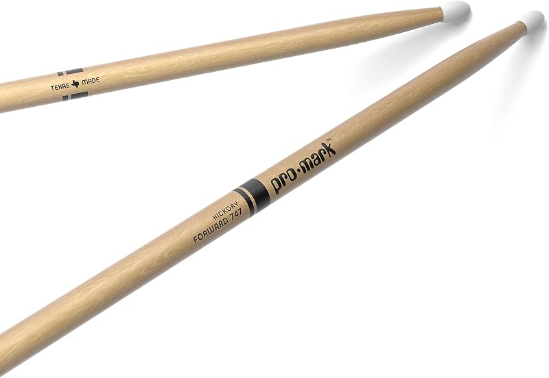 ProMark Classic Forward 747 Hickory Drumsticks Nylon Tip 16.25 in 0.551 in