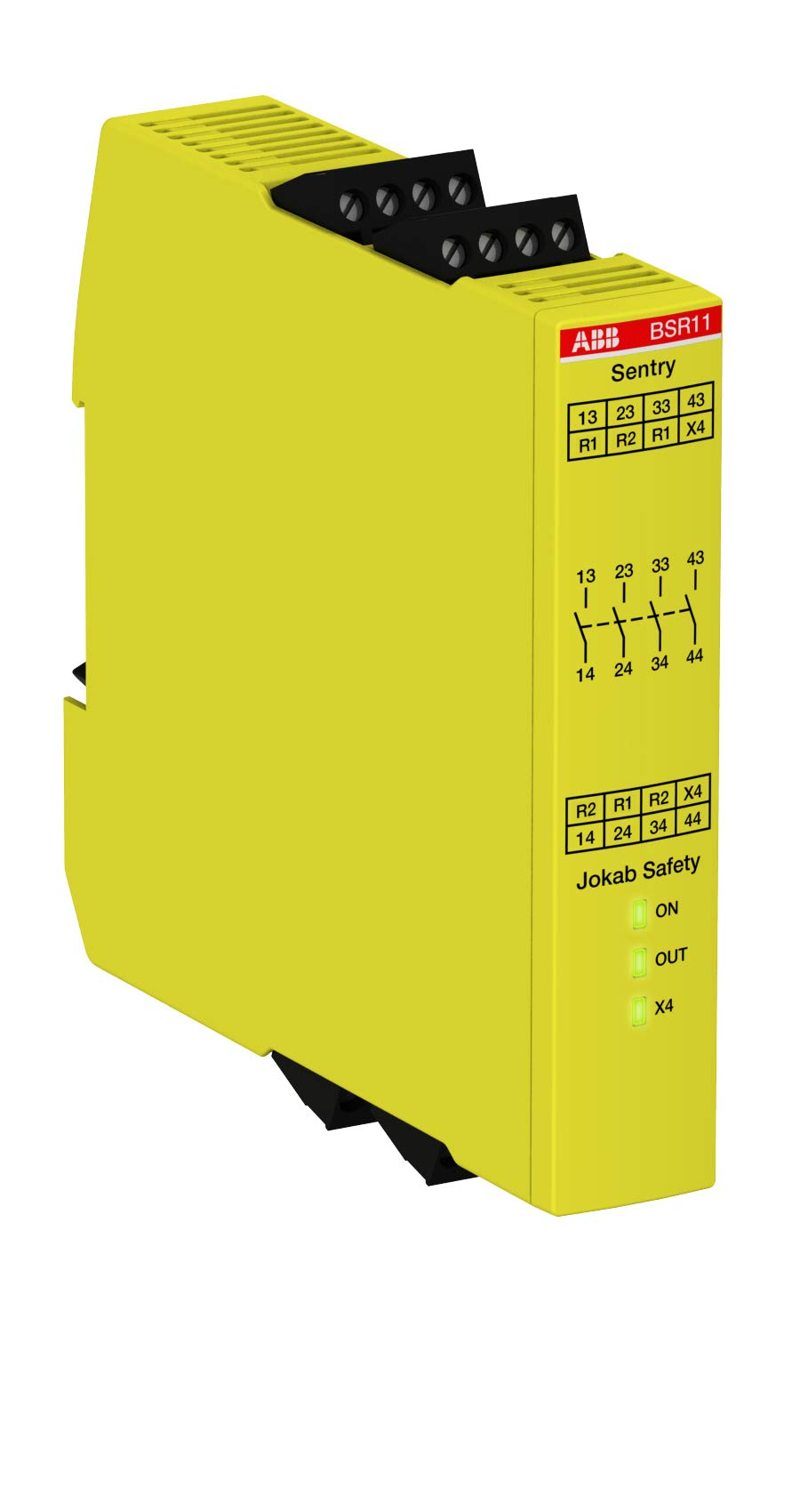 ABB BSR11 24VDC Safety/Expansion Relay Sentry, 24V DC, 4 NO, No Time Delay (ABB2TLA010040R0200)