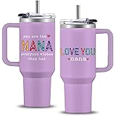 WWHSAI Gifts For Nana Tumbler 40oz, Nana Gifts from Grandkids, Birthday Christmas Mothers Day Gift for Grandma Cup For Women