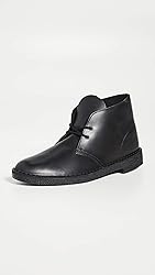Clarks mens Desert Chukka Boot, Black Polished, 9.5
