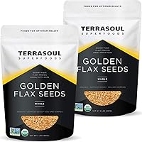 Terrasoul Superfoods Organic Golden Flax Seeds, 4 Lbs (2 Pack) - Fiber | Protein | Omega Fats…