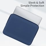 RAINYEAR Laptop Sleeve Case 13.3 Inch Navy Blue Protective Zipper Bag view 3