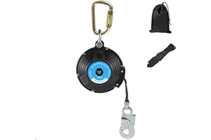 20FT Shemior Web Self Retracting Lifeline, No Tangle Lightweight Housing SRL, Self Retractable Safety Lanyard, Fall Arrest Protection PPE Gear for Roofing Construction, OSHA/ANSI Compliant