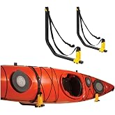 Suspenz Deluxe Kayak Canoe SUP Storage Rack, Adjustable Wall Hangers/Hooks, Indoor &amp; Outdoor Use, Safety Straps, Stores Boats Up to 125 lbs (11-0111)