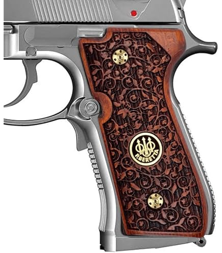 Impugnatura Pistola Beretta 92-F In Legno Noce - Design Artigianale Con Taglio Laser - Foto 11