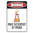 Mad Scientist Metal Sign Science Decor - Halloween Mad Scientist Props 8x12 Inches Chemistry Gifts Mad Scientist Halloween Decorations Science Gifts - Mad Scientist Decorations Science Classroom Decor