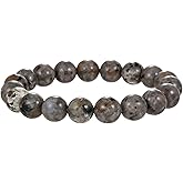 CYUKG Healing Crystal Bracelets for Women Natural Flame Yooperlite Stone Handmade Yoga Stretch Bracelet Energy Meditation Bracelet
