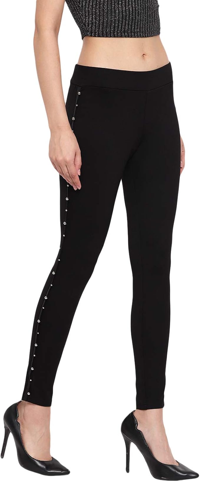 Buy Marvel Jeggings for Girls Stylish Black Gym Wear Workout Trousers