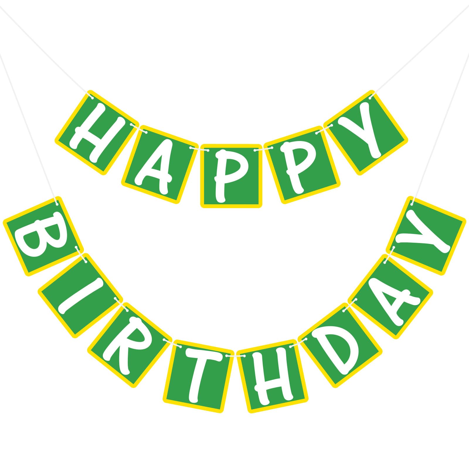 Photo 1 of Breling Friend Birthday Banner for Street Theme Pre-strung Birthday Party Cartoon Hanging Decorations for Boys Girls Friend (Bright Style)