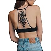 TD Collections Womens Tattoo Mesh Racerback Bralette