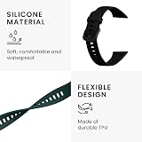 kwmobile 2x Straps for Huawei Band 6 Silicone Replacement Bands Black/Moss Green view 3