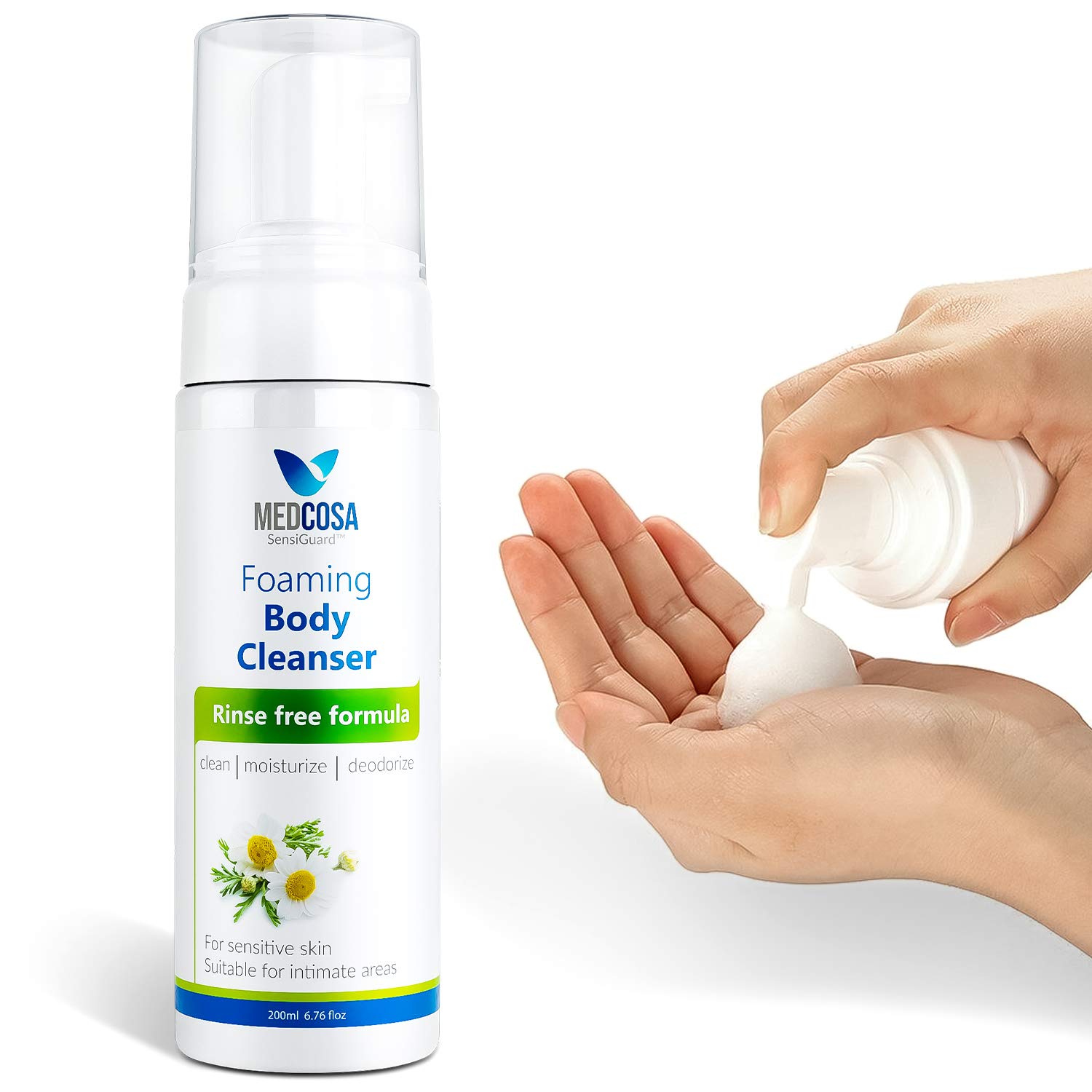 No Rinse Body Wash by Medcosa | Full Body Cleansing Foam for Adults and Elderly Care | Rinse Free | Waterless Body Wash for People | Wipe away Cleanser : Beauty