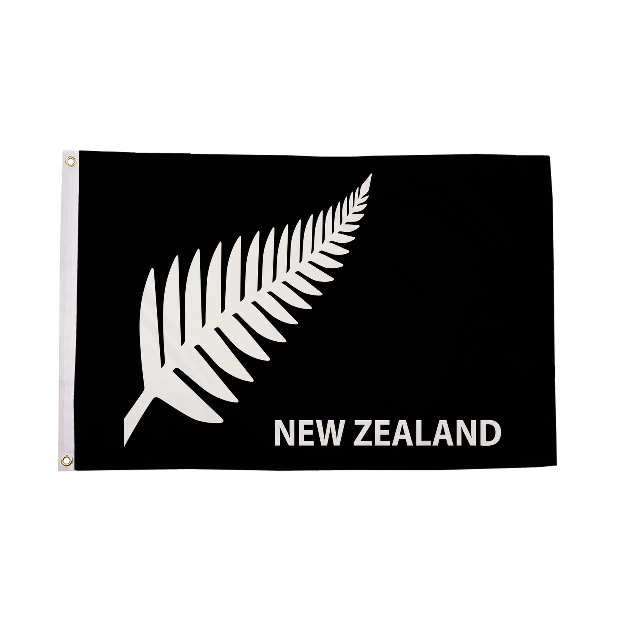 Flagtex New Zealand Flag Large 8ft x 5ft (240cm x 150cm) Silver Fern Design - Giant Kiwi Banner Weather Resistant Polyester for Outdoor Display Events Venues Stadiums Rugby — image 1