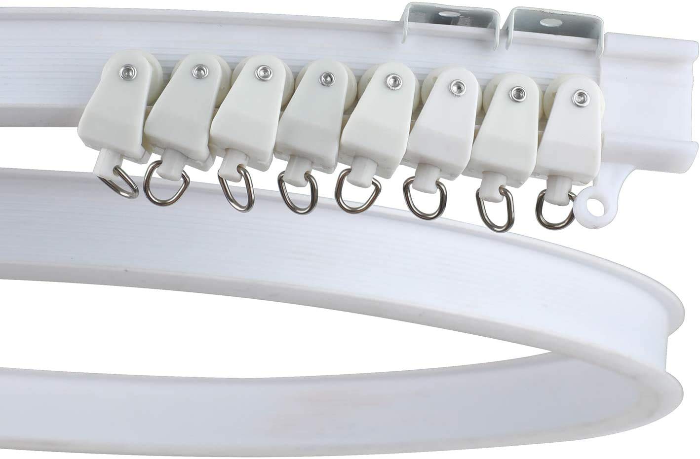 Z-Color Alloy Plastic Windows and Balcony Curtain Track Soft Curved Track Curved Track Rail Slide Rail Accessories (4 Meters)