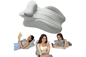 Memory Foam Wedge Pillow for Adults,Couples Pillow with Removable Cover for Sleeping Sitting Up Prone Reading Back & Knee Sup