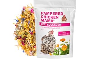 Pampered Chicken Mama Best Eggs Ever! Nesting Herbs for Chickens (10 Ounces) Calcium Supplement for Chickens | Chicken Feed Supplies, Hen Treats for Coops