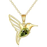 KECHO 14k Gold Hummingbird Necklace Yellow Gold Hummingbird Pendant Birthday Gifts for Women Jewelry Gifts for Her