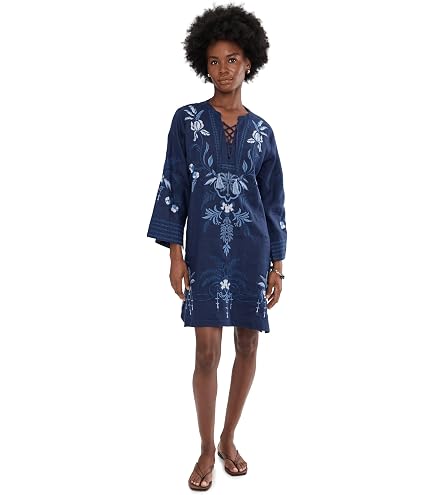 johnny was velvet dress V-NECK inspired stitches and embellishments like beading and tassels Johnny Was Women's Velvet Tie