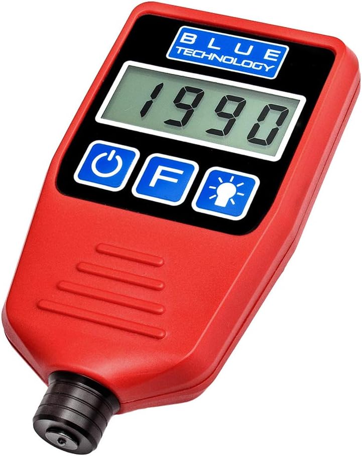 Blue Technology P13-AL Professional, Ball Probe, Steel and Aluminium, Coating Thickness Gauge, Paint Tester for car, Made in The EU, red