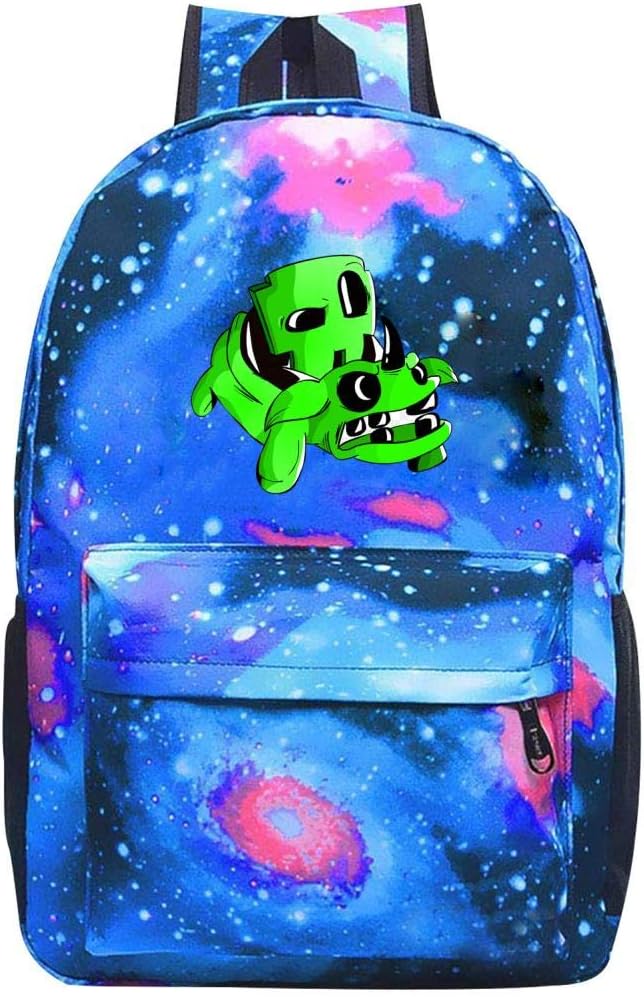 Star School Bag Geometry-Dash Fashion Satchel Galaxy Backpack for Student Kids Boys Girls