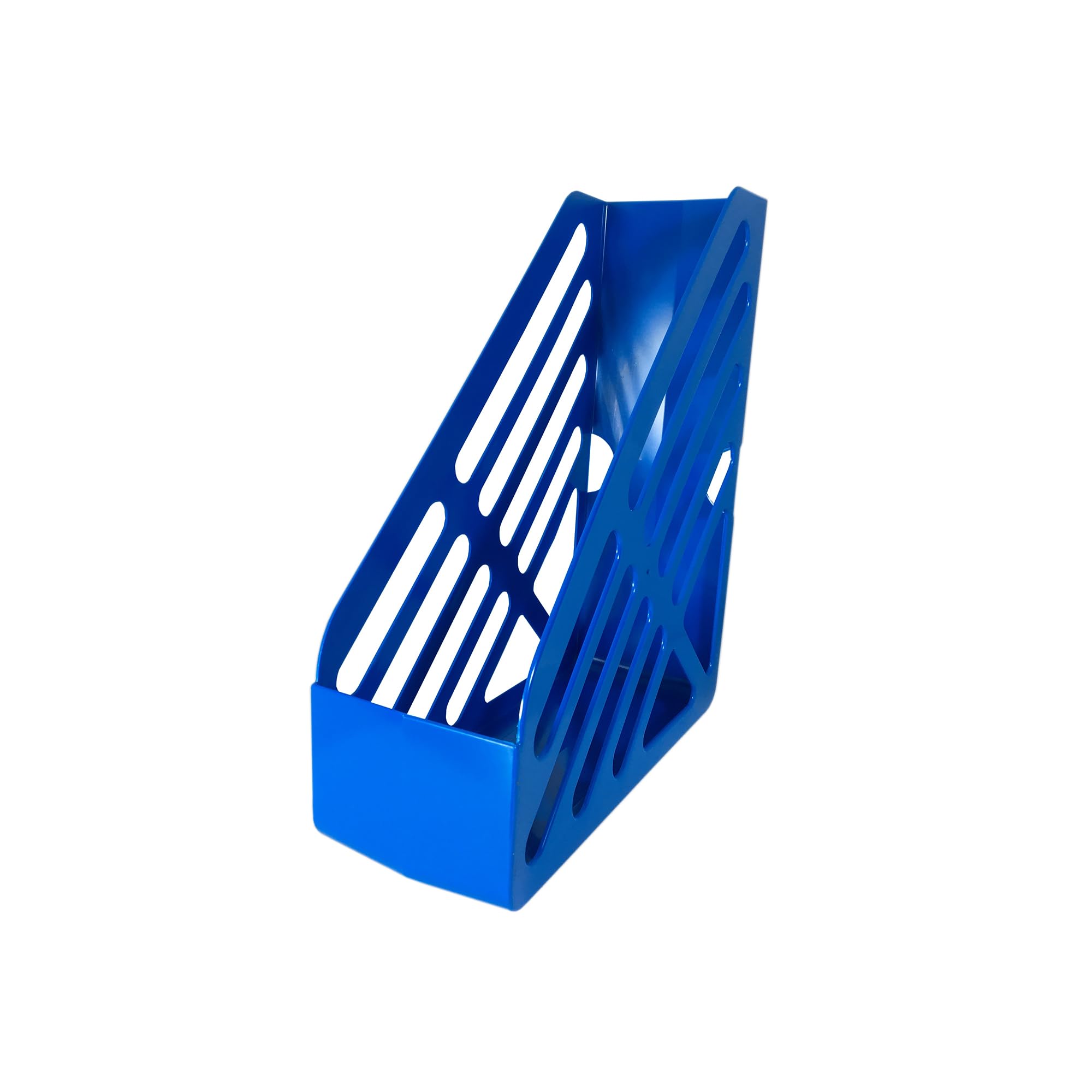 Deflecto Essential Range Maxi Magazine File Holder - Blue - Plastic Magazine Files Folder Holder - Magazine Rack - Document Holder - Magazines File Storage - Desk File Organiser - Magazine Holders